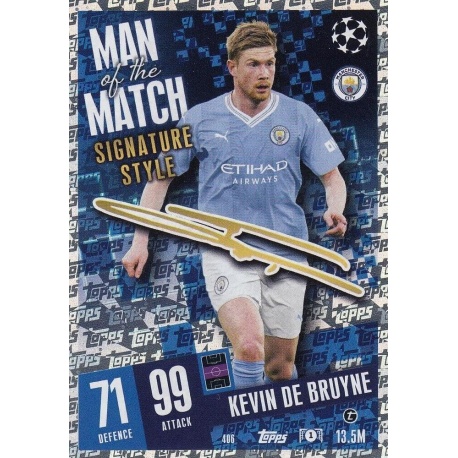 Kevin De Bruyne Man of the Match Signature Style Manchester City 406