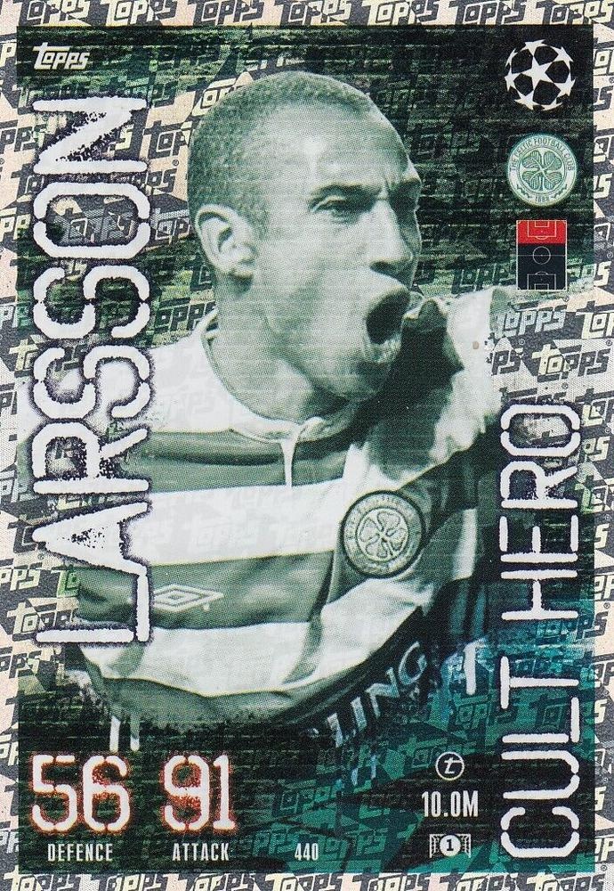 Offer Soccer Cards Henrik Larsson Celtic Cult Hero Match Attax 23