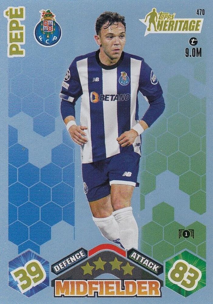 Offer Soccer Cards Pepê FC Porto Topps Heritage Match Attax UCC
