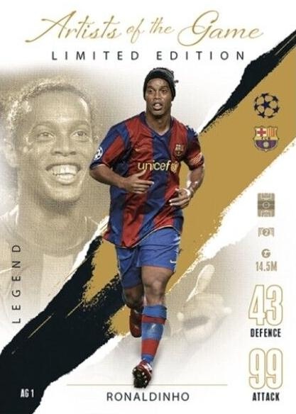 Carte Rookie Ronaldinho FC Barcelone – Kop Football – Vintage Collector Brésil – Rare