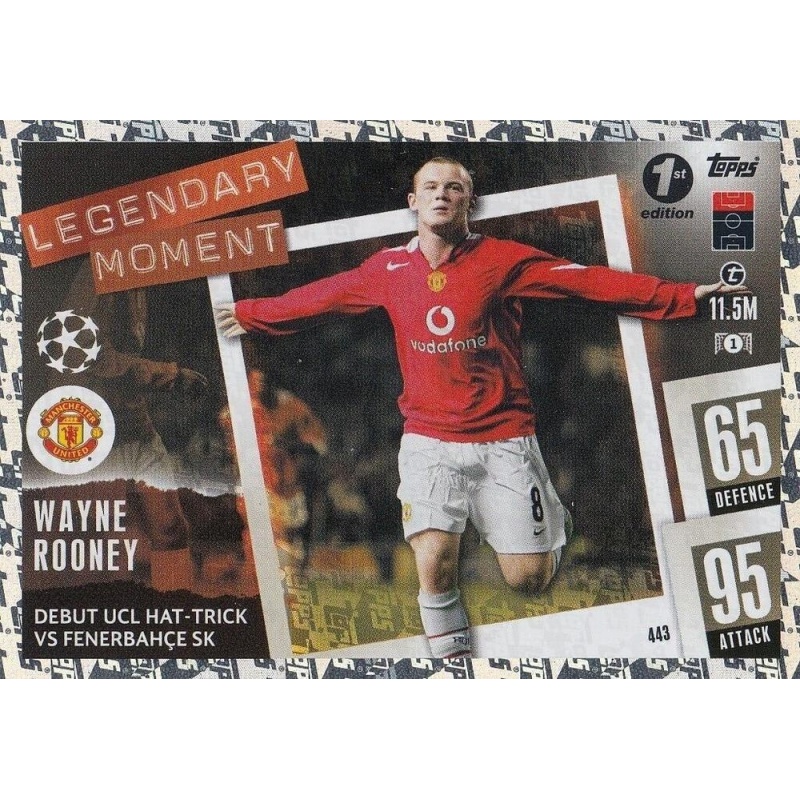 Oferta Trading Card Wayne Rooney Manchester United Legendary Moment Topps Match Attax 2023/24