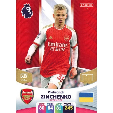 Oleksandr Zinchenko Arsenal 34