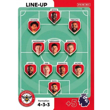 Line-Up Brentford 81