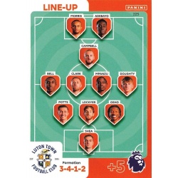 Line-Up Luton Town 225