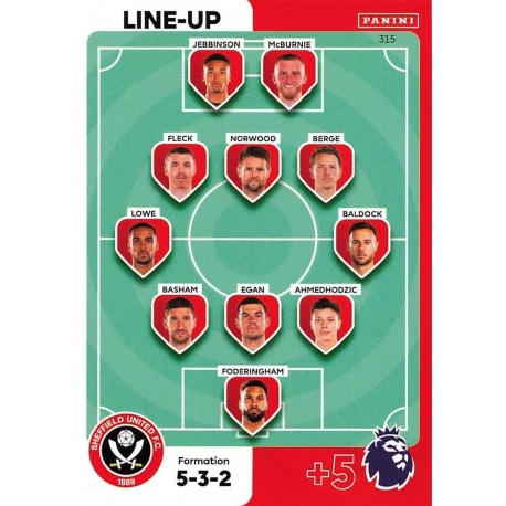 Line-Up Sheffield United 315