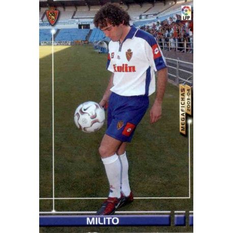 Milito Nuevo Fichaje Zaragoza 451 Megafichas 2003-04