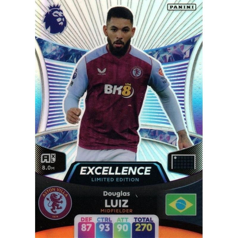 Offer Soccer Cards Douglas Luiz Excellence Limited Edition Adrenalyn XL