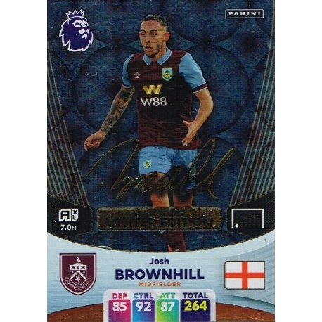 Josh Brownhill Limited Edition Gold Foil Signature Burnley