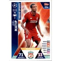 Joël Matip Liverpool UP12 Match Attax Champions 2018-19