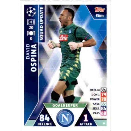 David Ospina Nápoles UP16 Match Attax Champions 2018-19