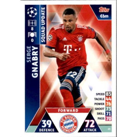 Serge Gnabry Bayern Munich UP23 Match Attax Champions 2018-19