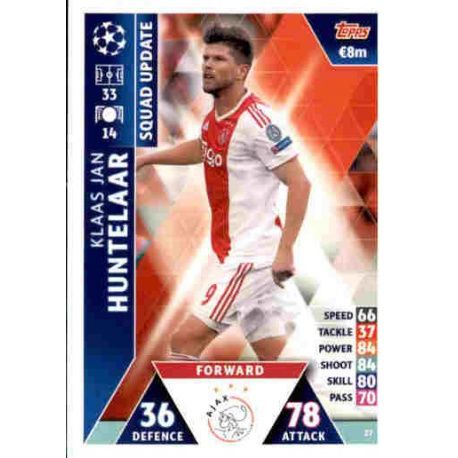 Klaas Jan Huntelaar Ajax UP27 Match Attax Champions 2018-19