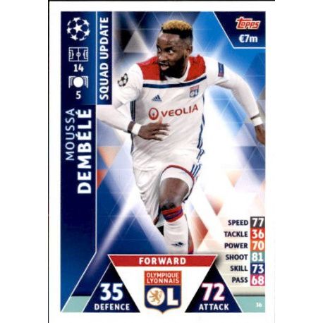 Moussa Dembélé Olympique Lyon UP36 Match Attax Champions 2018-19