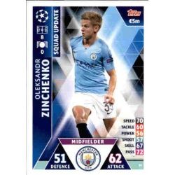 Oleksandr Zinchenko Manchester City UP39 Match Attax Champions 2018-19