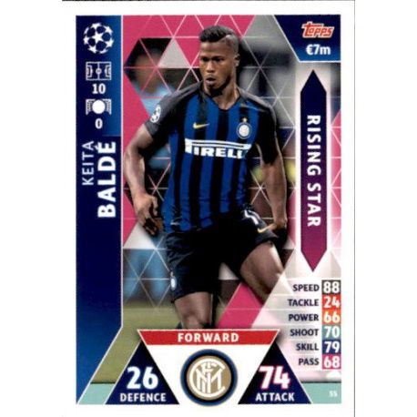 Keita Baldé Rising Star UP55 Match Attax Champions 2018-19