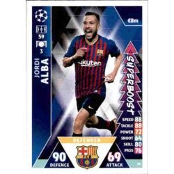 Jordi Alba Super Boost UP66 Match Attax Champions 2018-19