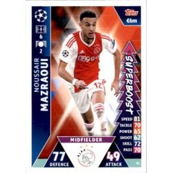 Noussair Mazraoui Super Boost UP81 Match Attax Champions 2018-19