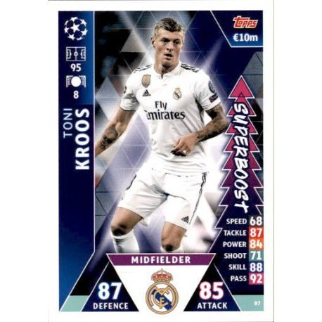 Toni Kroos Super Boost UP87 Match Attax Champions 2018-19