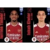 Cromo de Jurriën Timber / Jakub Kiwior Arsenal Fifa 365 Panini 2024