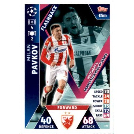 Milan Pavkov Flashback UP100 Match Attax Champions 2018-19