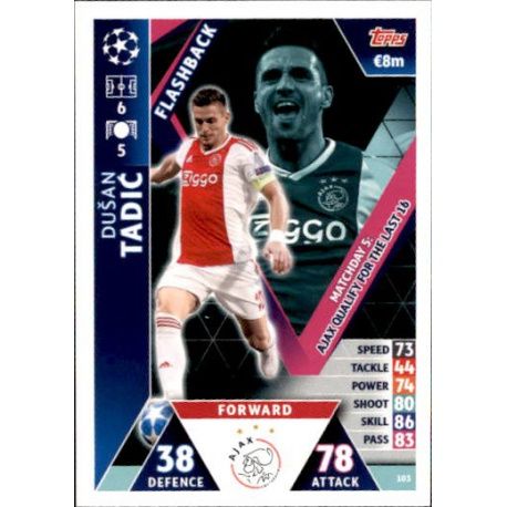 Dušan Tadić Flashback UP103 Match Attax Champions 2018-19