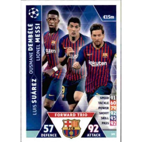 Messi - Suárez - Dembélé UCL Trio UP109 Match Attax Champions 2018-19