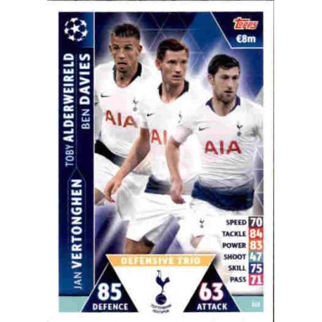 Vertonghen - Alderweireld - Davies UCL Trio UP111 Match Attax Champions 2018-19