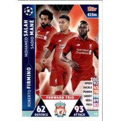 Salah - Mané - Firmino UCL Trio UP112 Match Attax Champions 2018-19