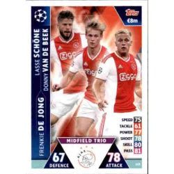 Van de Beek - de Jong - Schöne UCL Trio UP119 Match Attax Champions 2018-19