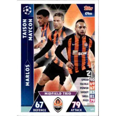 Taison - Marlos - Maycon UCL Trio UP123 Match Attax Champions 2018-19