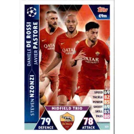 Pastore - de Rossi - Nzonzi UCL Trio UP125 Match Attax Champions 2018-19