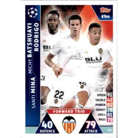 Batshuayi - Mina - Rodrigo UCL Trio UP129 Match Attax Champions 2018-19