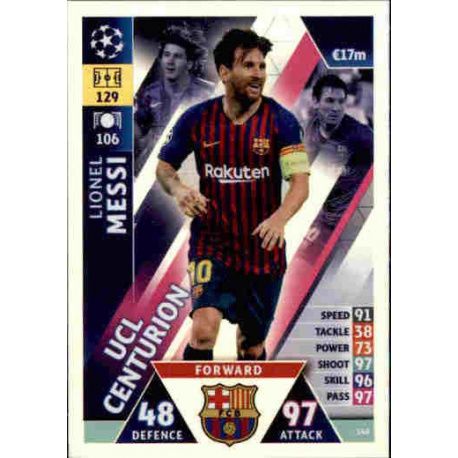 Lionel Messi UCL Centurion UP148 Match Attax Champions 2018-19