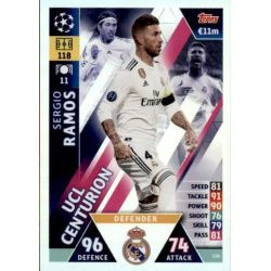 Sergio Ramos UCL Centurion UP150 Match Attax Champions 2018-19