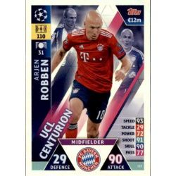 Arjen Robben UCL Centurion UP153 Match Attax Champions 2018-19