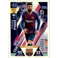 Gerard Piqué UCL Centurion UP155 Match Attax Champions 2018-19