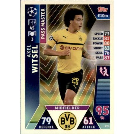 Axel Witsel Pass Master UP159 Match Attax Champions 2018-19