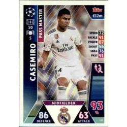 Casemiro Pass Master UP162 Match Attax Champions 2018-19