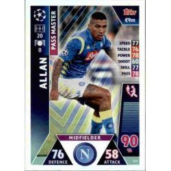 Allan Pass Master UP165 Match Attax Champions 2018-19