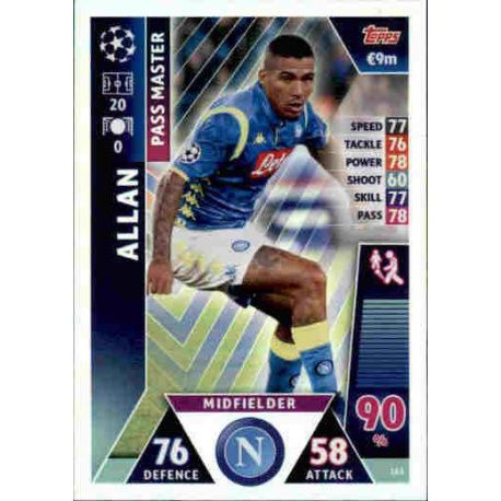 Allan Pass Master UP165 Match Attax Champions 2018-19