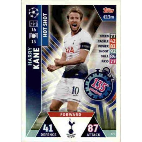 Harry Kane Hot Shot UP175 Match Attax Champions 2018-19