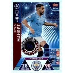 Mahrez Group Stage Record-Holder UP181 Match Attax Champions 2018-19