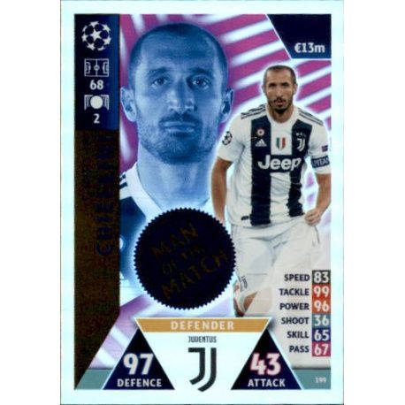 Giorgio Chiellini Man of the Match UP199 Match Attax Champions 2018-19