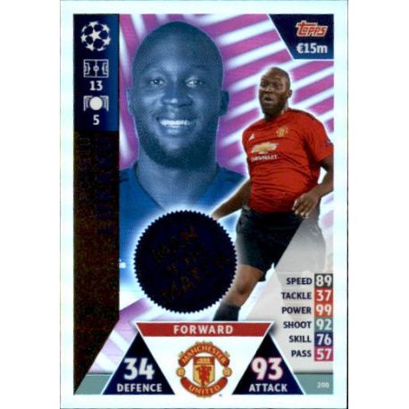 Romelu Lukaku Man of the Match UP200 Match Attax Champions 2018-19