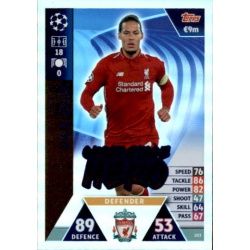 Virgil Van Dijk UCL Group Stage Hero UP203 Match Attax Champions 2018-19