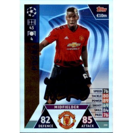 Pogba UCL Group Stage Hero UP208 Match Attax Champions 2018-19