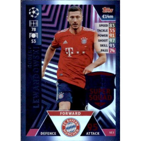 Robert Lewandowski Limited Editon UP-LE2 Match Attax Champions 2018-19