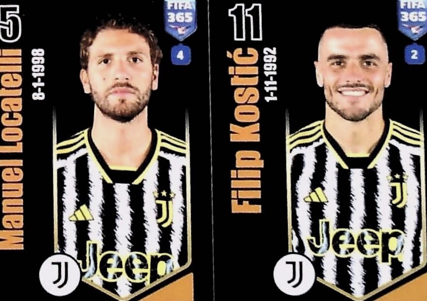 Buy Sticker Manuel Locatelli / Filip Kostić Juventus Fifa 365 Stickers 2024