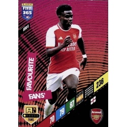 Bukayo Saka Fans' Favourite Arsenal ARS 6
