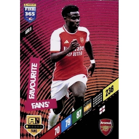 Bukayo Saka Fans' Favourite Arsenal ARS 6